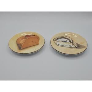 Set of 2 Williams Sonoma Made In Italy Cheese Plates